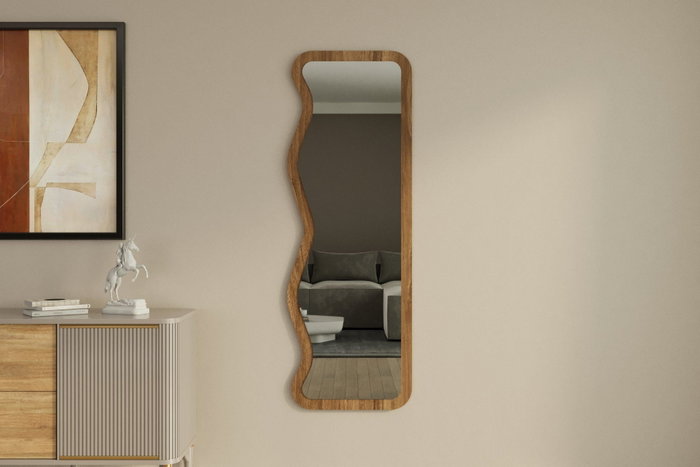 Hanah Home Espejo Ecológico Flotal-e Nogal MDF 50x160x2.2 cm
